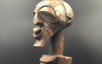"Songye Great Statue" - Wood, Metal, Horn - DR Congo