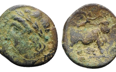 Southern Campania, Neapolis, c. 270-250 BC. Æ (19mm, 2.81g, 6h)....