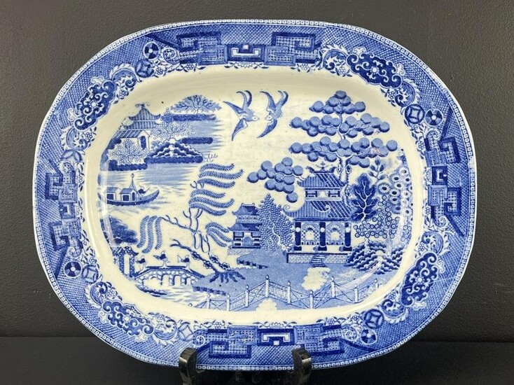 Staffordshire Blue and White Platter Charger