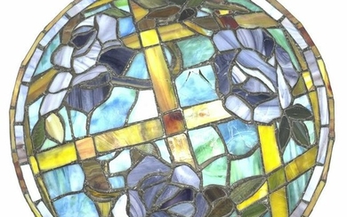 Stained Art Glass Floral Centerpiece Ornament