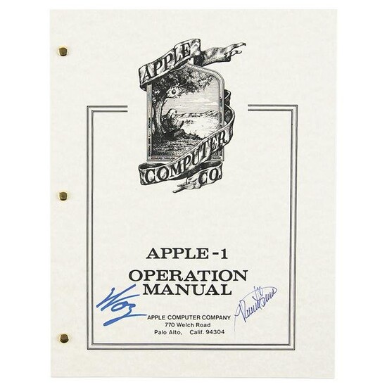 Steve Wozniak and Ronald Wayne Signed Apple-1 Manual