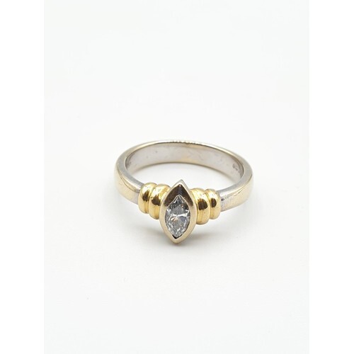 Stone set diamond and 18ct gold ring, having a third of a ca...