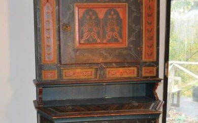 Swedish Painted Cabinet, Dated "1828"