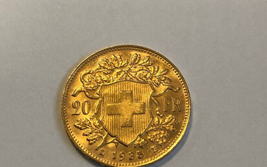 Switzerland - 20 Francs 1935 LB 'Vreneli'- Gold