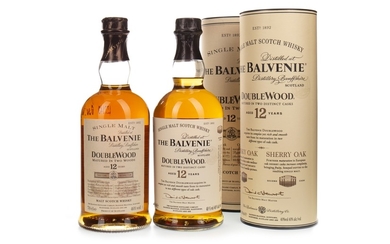 TWO BOTTLES OF BALVENIE DOUBLE WOOD 12