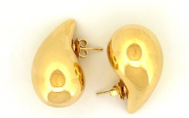 Teardrop Earrings - 8.2 gr - 18 Kt - Earrings - 18 kt. Yellow gold