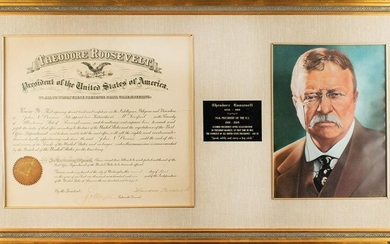 Theodore Roosevelt Document Signed