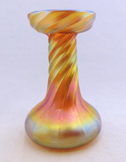 Tiffany Gold Favrile candle lamp base