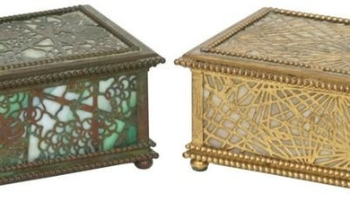 Tiffany Grapevine & Pine Needle Jewelry Boxes