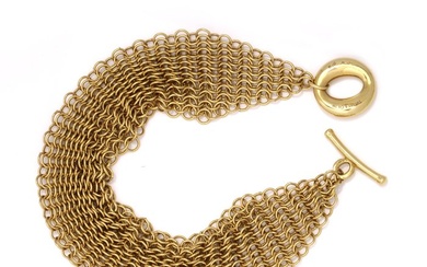 Tiffany & Co. - Bracelet 18kt. yellow gold multi strand mesh designed by Elsa Peretti