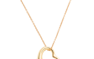 Tiffany & Co., Elsa Peretti, 18kt Gold "Open Heart" Pendant