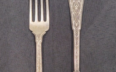 Tiffany & Co. "Persian" Sterling Silver Fork & Spoon