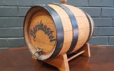 Timber Port Barrel on Stand (h:27 x d:33cm)