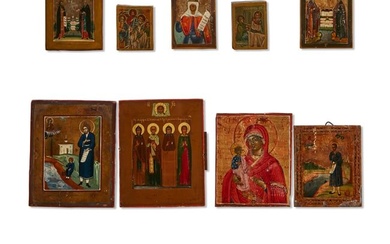 Twelve Eastern Orthodox icons, 18th-20th century