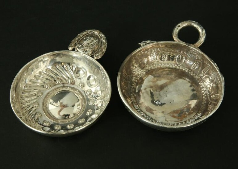 Two .800 French Silver Wine Tasters, 19th/20th Century