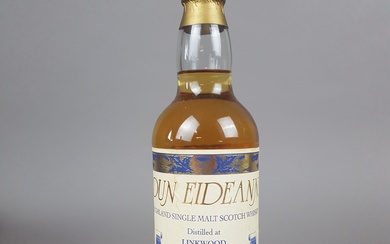 Une bouteille de Scotch Whisky LinkWood, Dun Eideann, Highland Single Malt, 1989