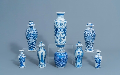 Une collection variée en porcelaine de Chine bleu et blanc, 19ème siècle