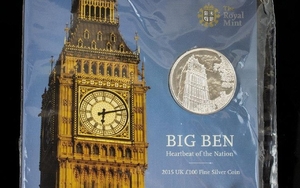 United Kingdom Fine Silver Big Ben £100.00 Coin, Struck to M...