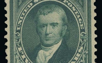 United States: 1894 Bureau Issue $5.00 dark green, hinged, original gum, partly disturbed from...