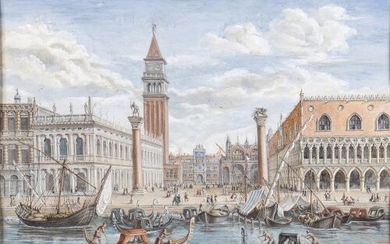 VENETIAN SCHOOL, 18th CENTURY View of Piazzetta with San Marco...