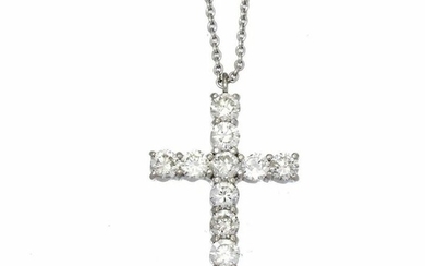 Vendome Aoyama Platinum - Necklace with pendant - 0.85 ct Diamonds