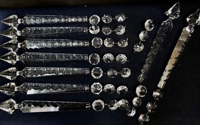 Victorian Crystal Prisms 14" long (9)