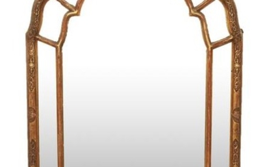 Victorian Style Hall Mirror with Shaped Panels