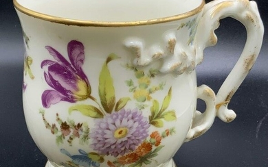 Vintage BELLEEK Irish Floral Porcelain Mug