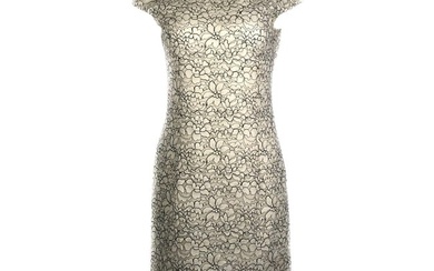 Vintage CHRISTIAN DIOR White Floral Lace Dress Size 8