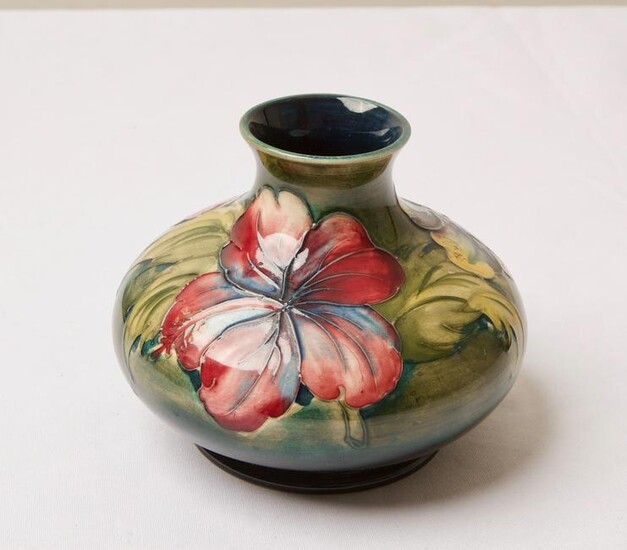 Vintage Hibiscus Moorcroft Vase