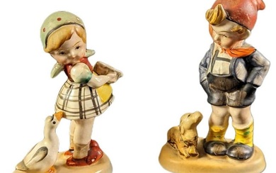 Vintage Japanese Like Hummel Boy & Girl Figurines