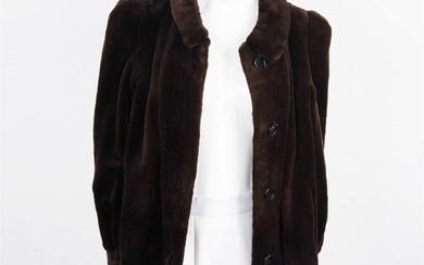 Vintage Rosendorf Evans Mouton Brown Fur Short Coat