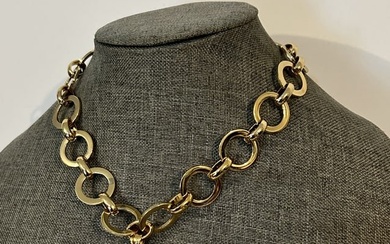 Vintage gold tone chain pendant Necklace