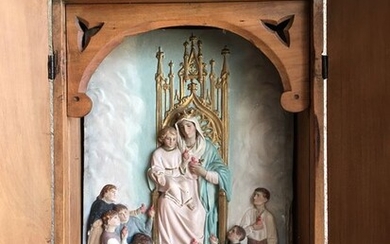 Virgin and child (1) - Walnut - 19th century