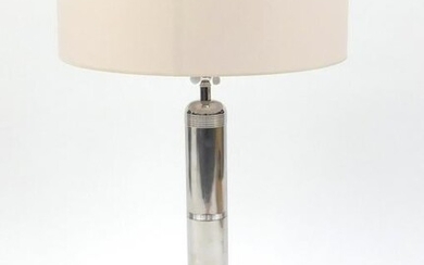 Visual Comfort Longacre tall table lamp, with natural