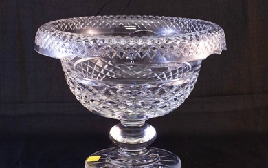 WATERFORD CRYSTAL ROLLOVER FOOTED BOWL