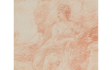 WILLIAM HOARE OF BATH (BRITISH 1707-1792) SKETCH OF A SEATED LADY