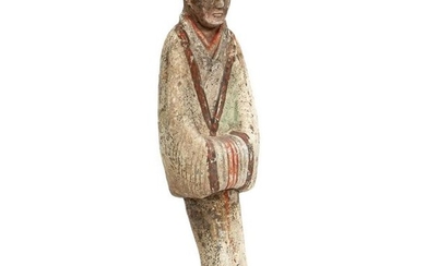 Western Han Dynasty Painted Standing Court Figure