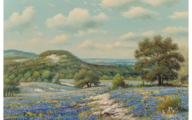 William Robert Thrasher (1908-1997), Hillside Bluebonnets
