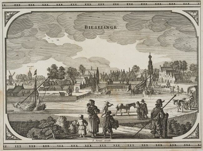 Z.ROMAN (17th), Old view of Biezelinge, Zeeland