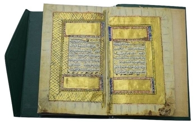 anonimo- Manuscript; Coran ottomano ricamente iluminado - XIX Century