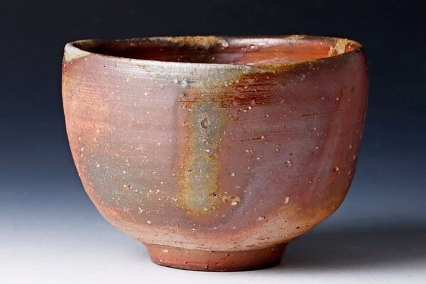 chawan, Tea bowl - Ceramic - Suzuki Yaichi - Bizen Kleinod mit hervorragendem Brand - Japan - Shōwa period (1926-1989)