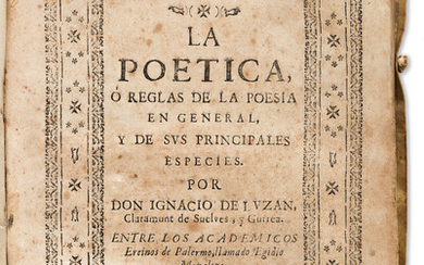 de Luzán, Ignacio (1702-1754) La Poetica, ó Reglas de la Poesia en General,...
