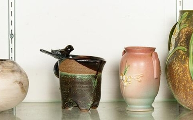 (lot of 4) Studio or art pottery vases