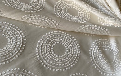 san Leucio - exclusive Space Age mother-of-pearl damask fabric - Textile - 300 cm - 270 cm