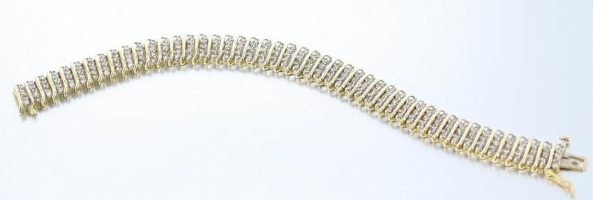 10K YG 5.00 CTW Diamond Bracelet