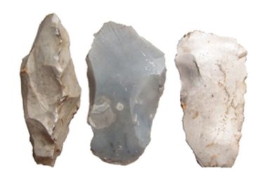 A group of 3 Neolithic stone tools, Northern Europe