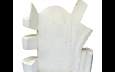Maria Papa Rostkowska ( Varsavia 1923 - 2008 ) , "Untitled" marble cm 98x80x33 with base cm 101x45x80 Signed on the reverse Provenance Galleria del Naviglio, Milan Private collection, Milan