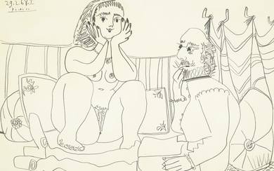 Pablo Picasso (1881-1973), Mousquetaire et nu assis