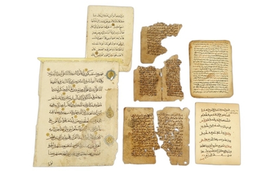 A SCHOLARLY MISCELLANEOUS COLLECTION OF THIRTY-TWO FRAGMENTED CALLIGRAPHIC FOLIOS